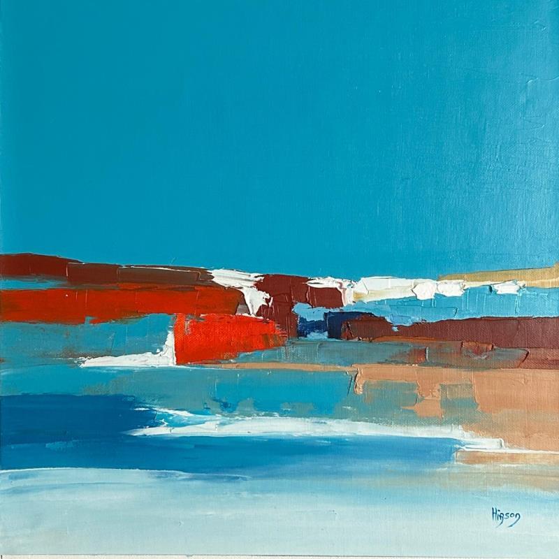 Painting Sous le vent du ciel 1 by Hirson Sandrine  | Painting Abstract Oil Landscapes, Marine, Minimalist