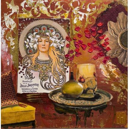 Painting La belle Jardinière by Romanelli Karine | Painting Figurative Acrylic, Gluing