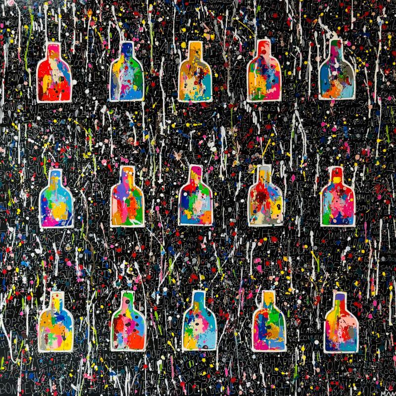 Peinture L'ABUS DE COULEURS EST BON POUR LA SANTE par Mam | Tableau Pop-art Acrylique Icones Pop