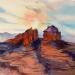 Peinture Sedona 233 par Seruch Capouillez Isabelle | Tableau Figuratif Paysages Urbain Nature Aquarelle