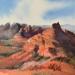 Painting Sedona 240 by Seruch Capouillez Isabelle | Painting Figurative Landscapes Urban Nature Watercolor