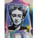 Skulptur FRIDA von Lopez Cédric | Skulptur Pop-Art Porträt Graffiti