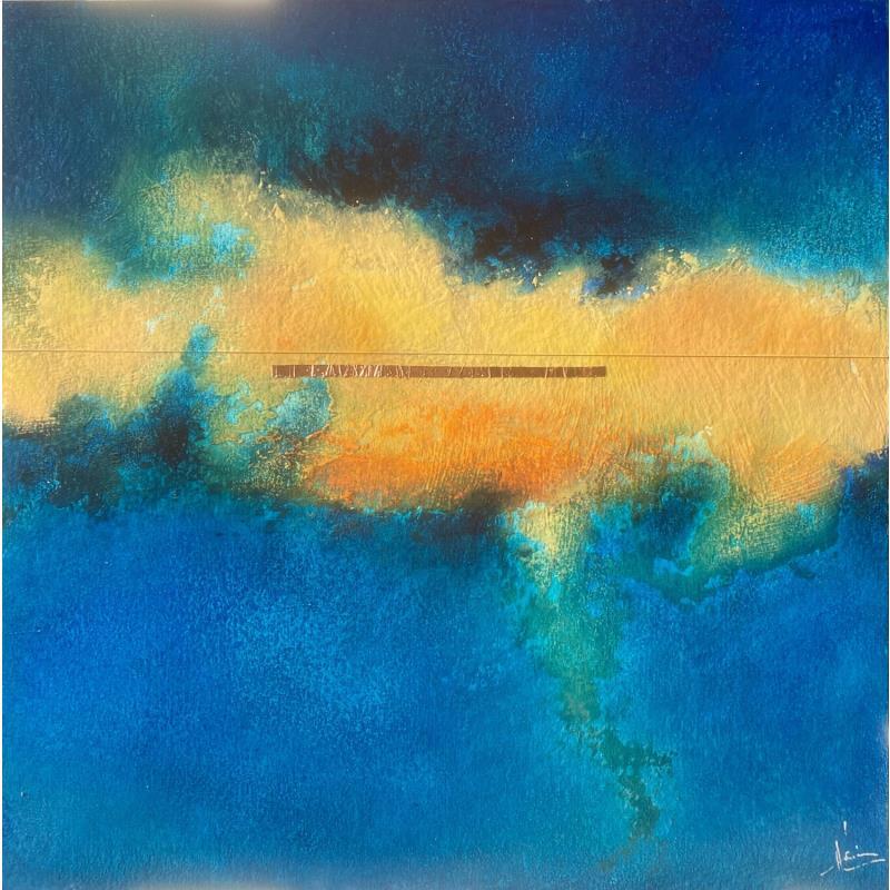 Painting Abstraction 3164 by Hévin Christian | Painting Abstract Acrylic, Metal, Oil Minimalist