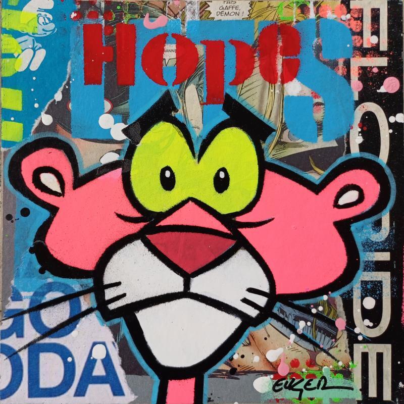 Painting HOPE by Euger Philippe | Painting Pop-art Pop icons Acrylic Gluing