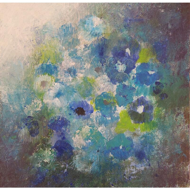 Painting Dans le pré by Rocco Sophie | Painting Raw art Acrylic Gluing Sand