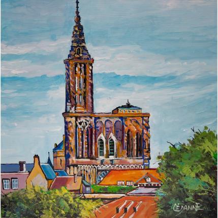 Gemälde Cathedral notre dame 3 strasbourg von Cédanne | Gemälde Figurativ Öl Landschaften