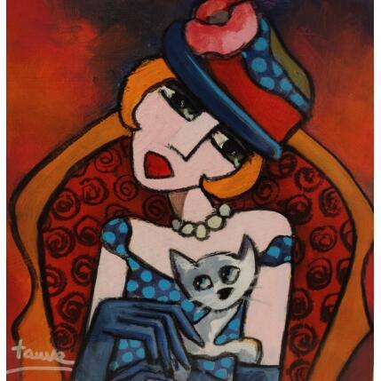 Painting Caline et sa maîtresse by Fauve | Painting Figurative Acrylic, Oil Life style, Pop icons