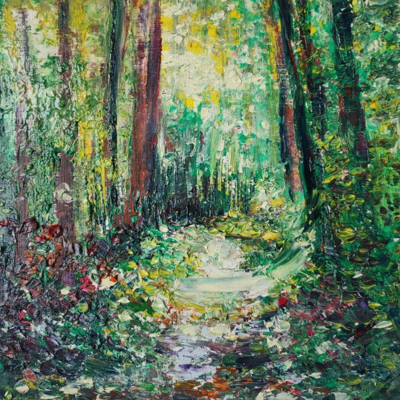 Painting Sous-bois multicolore by Levesque Emmanuelle | Painting Oil