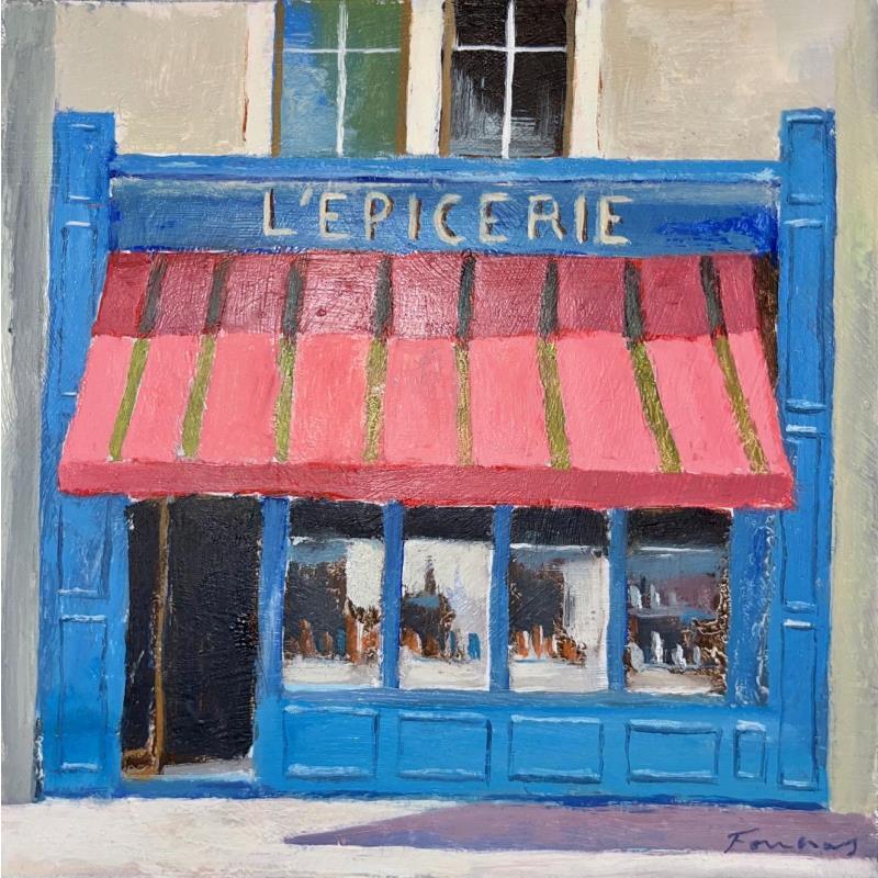 Painting L'épicerie by Foucras François | Painting Figurative Oil Acrylic