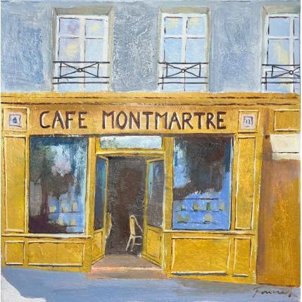 Painting Café Montmartre by Foucras François | Painting Figurative Acrylic, Oil Pop icons