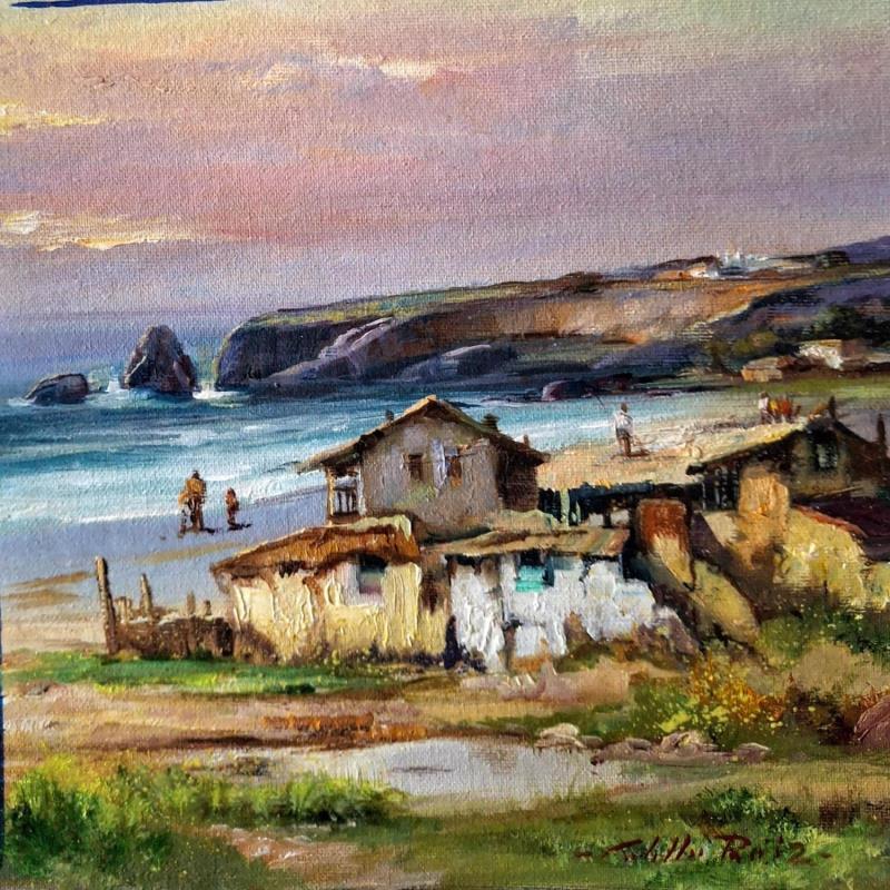 Painting Casitas by Cabello Ruiz Jose | Painting Impressionism Landscapes Oil