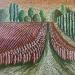 Painting Chemin des vignes  by Dmitrieva Daria | Painting Impressionism Landscapes Nature Acrylic