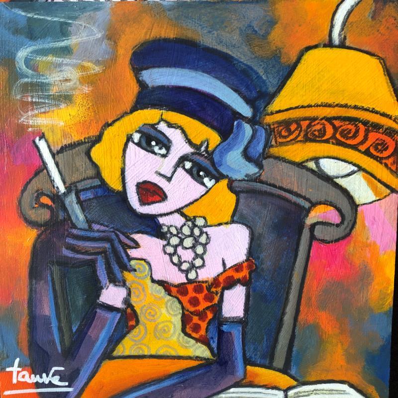 Painting Mon fumé cigarette  by Fauve | Painting Figurative Life style Acrylic