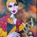 Painting Mon chat Victor  by Fauve | Painting Figurative Life style Acrylic