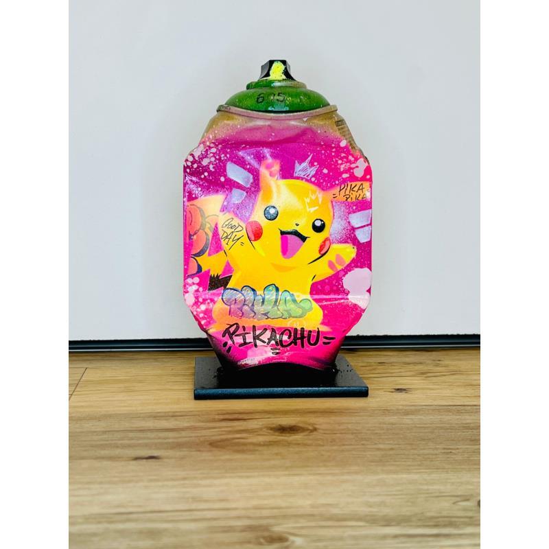 Sculpture Happy Pikachu par Kedarone | Sculpture Pop-art Icones Pop Graffiti Acrylique