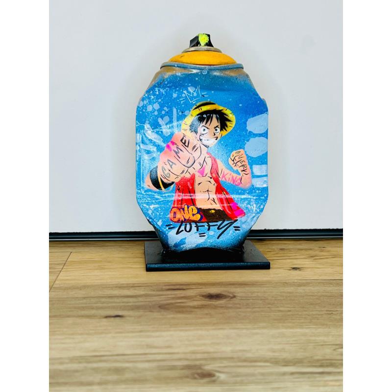 Sculpture Luffy par Kedarone | Sculpture Pop-art Icones Pop Graffiti Acrylique