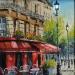 Painting EL BAR by Rodriguez Rio Martin | Painting Impressionism Urban Oil