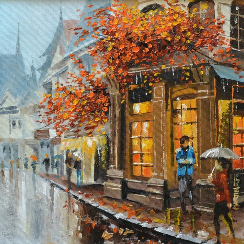 Painting PASEO POR PARIS by Rodriguez Rio Martin | Painting Figurative Urban Oil