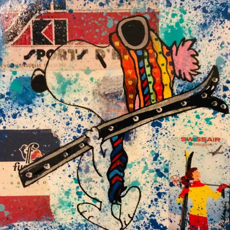 Peinture En haut des pistes par Kikayou | Tableau Pop-art Icones Pop Graffiti Acrylique Collage