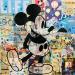 Painting Mickey vintage by Kikayou | Painting Pop-art Pop icons Graffiti Acrylic Gluing