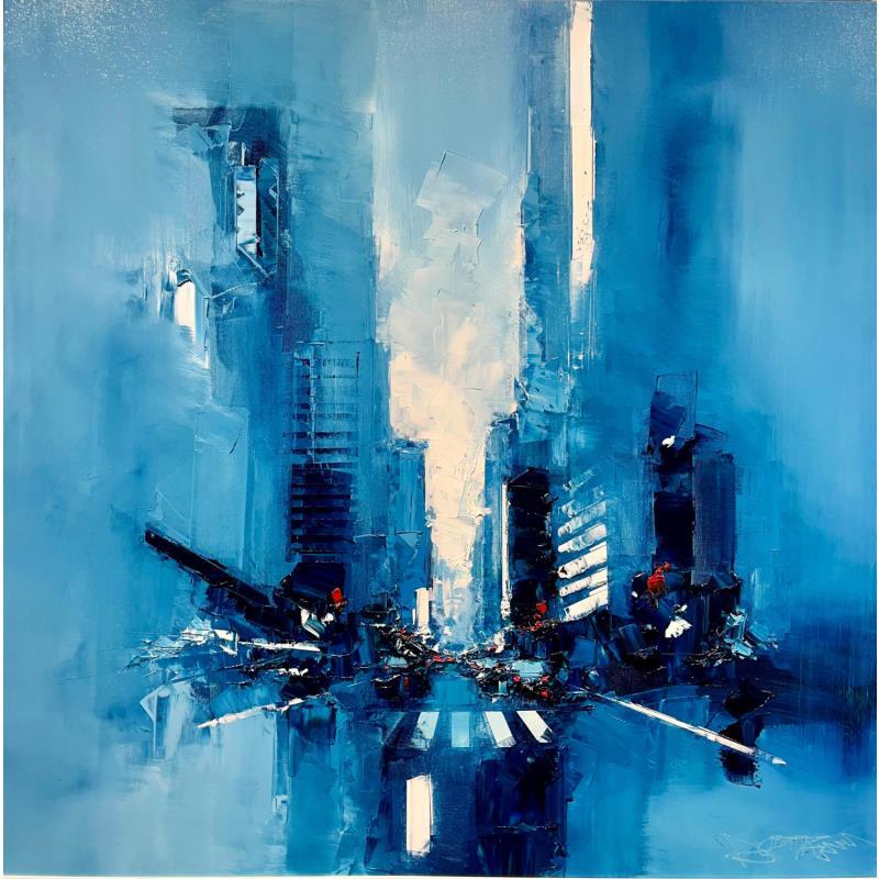 Painting Blue morning by Castan Daniel | Painting Figurative Oil