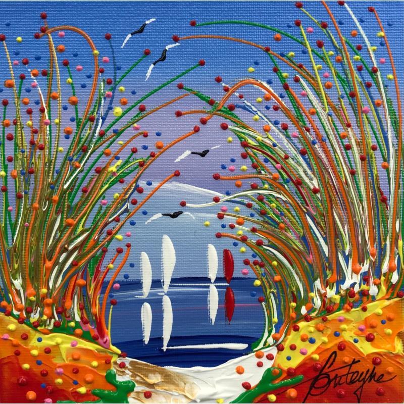 Painting Caché by Fonteyne David | Painting Figurative Acrylic Landscapes, Marine