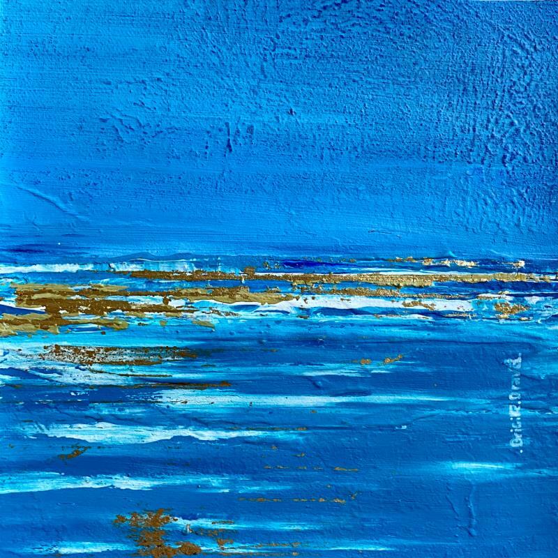 Painting Hello summer by Dravet Brigitte | Painting Abstract Minimalist Acrylic