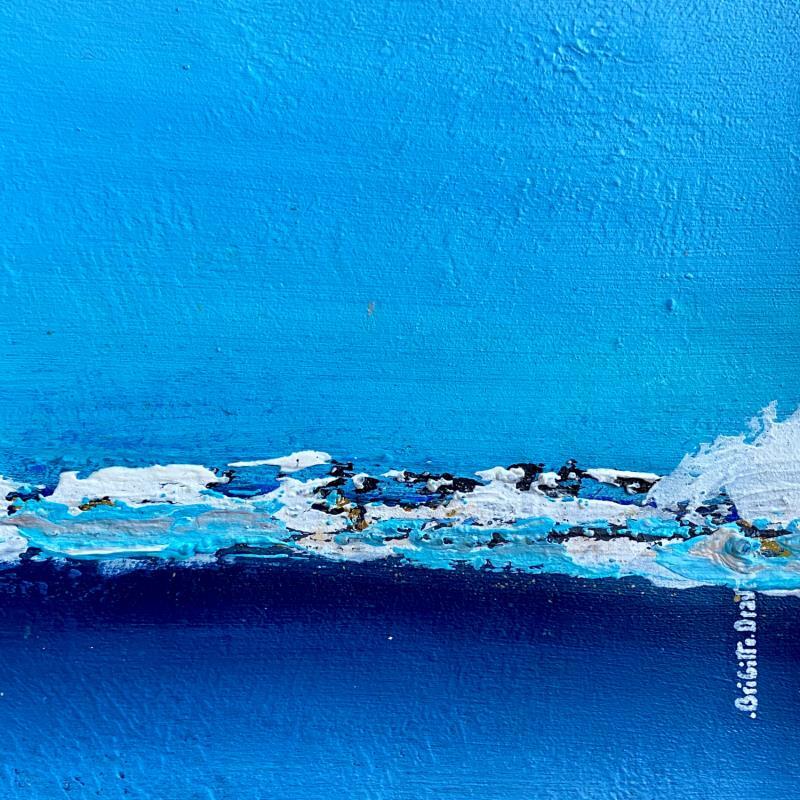 Gemälde Horizon bleu von Dravet Brigitte | Gemälde Abstrakt Acryl Marine, Pop-Ikonen