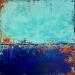 Peinture Blue energy par Dravet Brigitte | Tableau Abstrait Minimaliste Acrylique