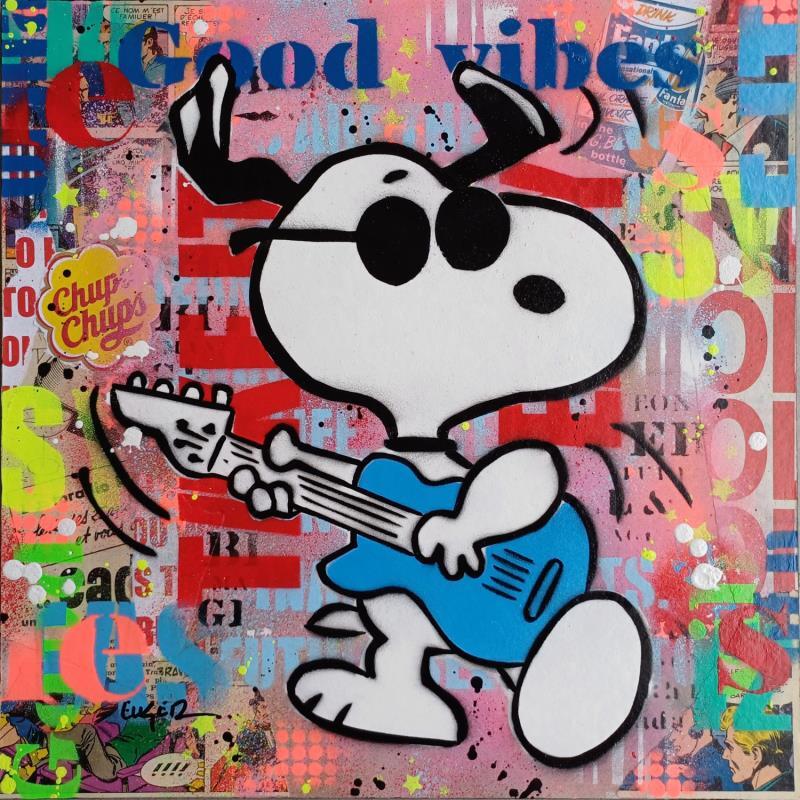 Painting GOOD VIBES by Euger | Painting Pop-art Acrylic, Gluing Pop icons