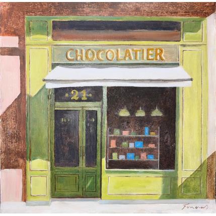 Painting Le chocolatier by Foucras François | Painting Figurative Acrylic, Oil