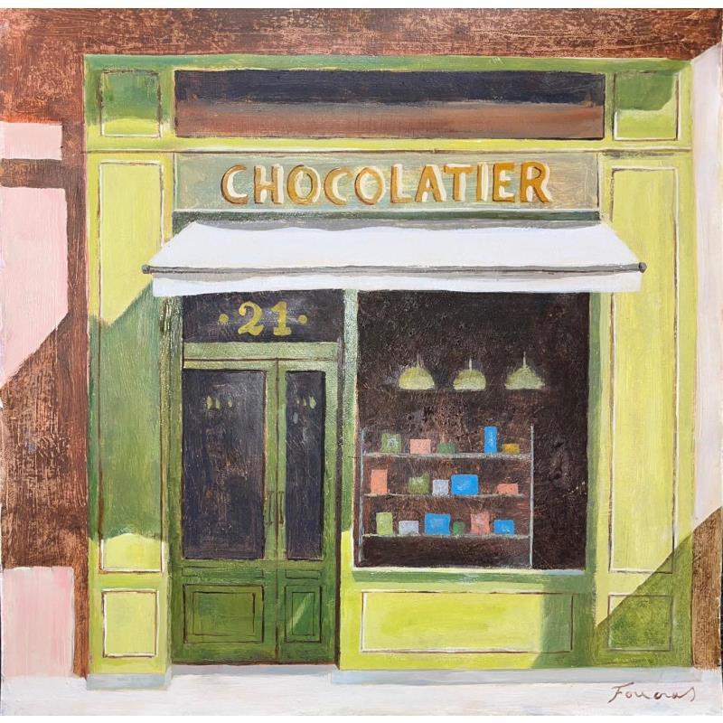 Painting Le chocolatier by Foucras François | Painting Figurative Oil Acrylic