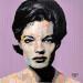 Gemälde Romy Schneider von G. Carta | Gemälde Pop-Art Porträt Kino Pop-Ikonen Acryl Collage Tinte Papier