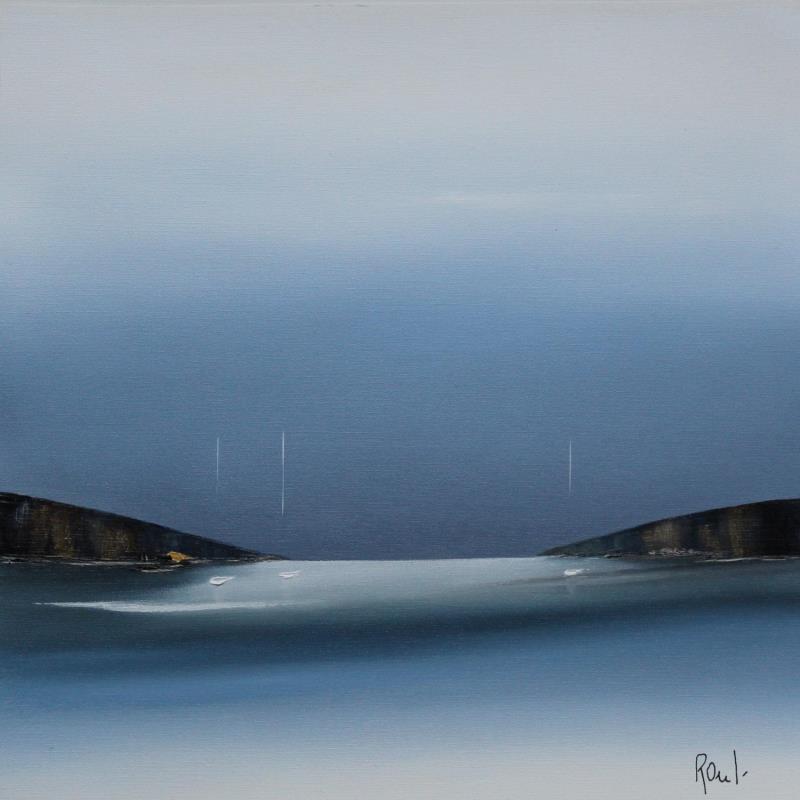 Painting Emotions marines 71 by Roussel Marie-Ange et Fanny | Painting Figurative Marine Minimalist Oil