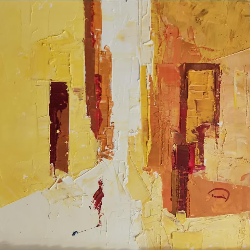 Painting La promenade by Tomàs | Painting Abstract Urban Life style Oil