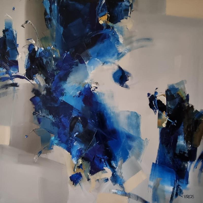 Painting In blue by Virgis | Painting Abstract Oil Minimalist