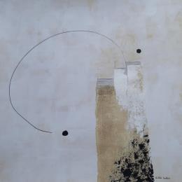 Painting Abstract beige D99 by Wilms Hilde | Painting Abstract Acrylic, Gluing