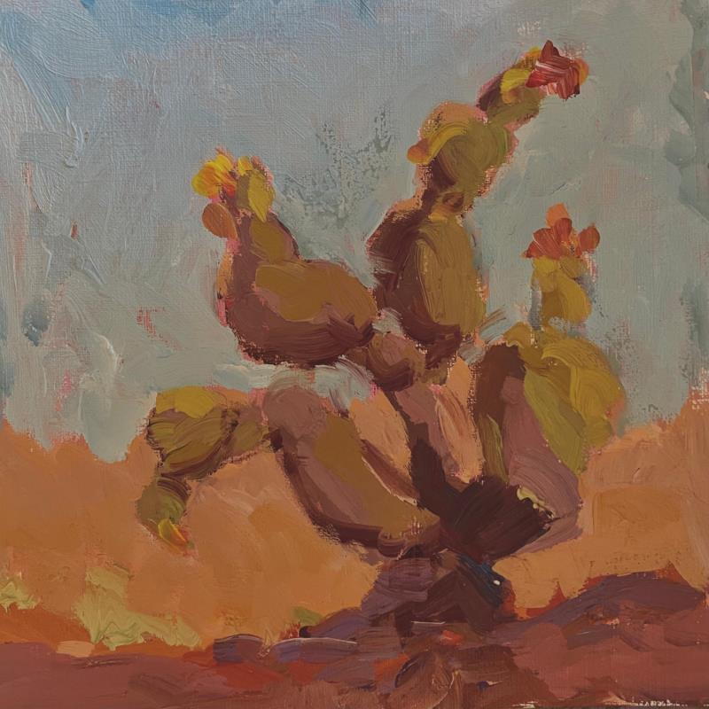 Painting Prickly Plant by Carrillo Cindy  | Painting Figurative Landscapes Oil