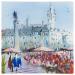 Painting Les fleurs de la grand-place by Bailly Kévin  | Painting Figurative Urban Architecture Watercolor Ink