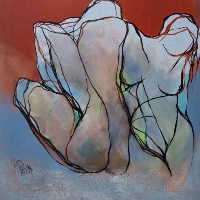 Painting Désir ou admiration by Chaperon Martine | Painting Figurative Acrylic Nude