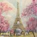 Painting Champ de Mars en rose by Lallemand Yves | Painting Figurative Urban Acrylic