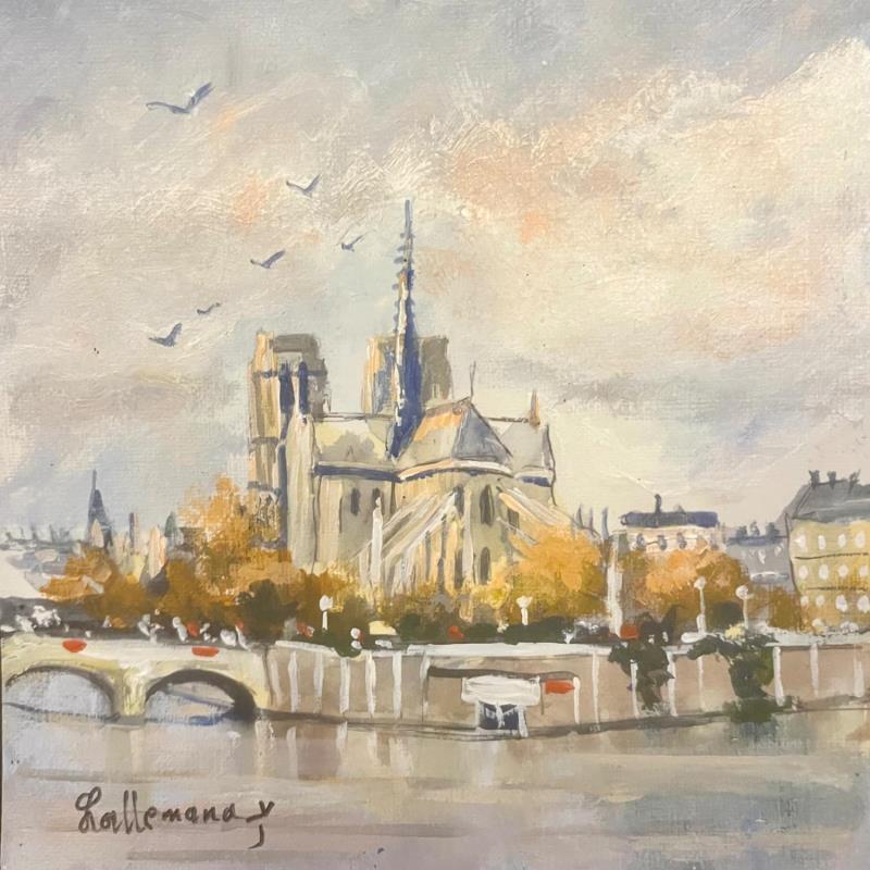 Gemälde Notre Dame de Paris von Lallemand Yves | Gemälde Figurativ Urban Acryl