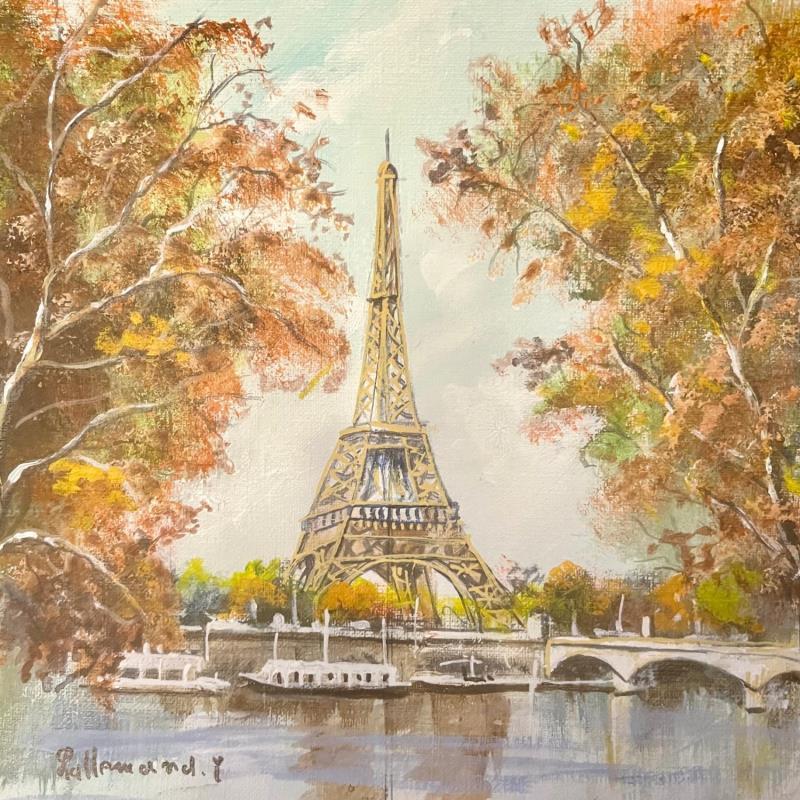 Gemälde La Tour Eiffel en automne von Lallemand Yves | Gemälde Figurativ Urban Acryl