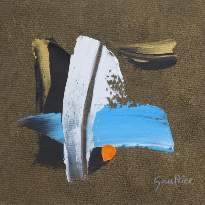 Peinture Sur la vague par Gaultier Dominique | Tableau Abstrait Huile Minimaliste