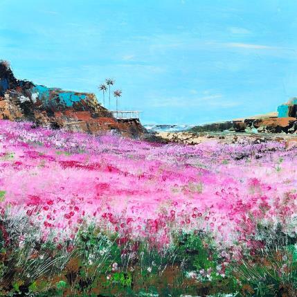 Peinture Sofia Coast par Autelin Florence | Tableau Figuratif Acrylique Architecture, Nature, Paysages