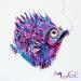 Painting Gloups by Moogly | Painting Raw art Animals Acrylic Resin Pigments