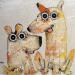 Painting 2 chiens by Maury Hervé | Painting Raw art Animals