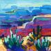 Painting Grand Canyon morning by Georgieva Vanya | Painting Figurative Landscapes Oil