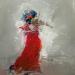 Painting Violoniste by Raffin Christian | Painting Figurative Life style Oil