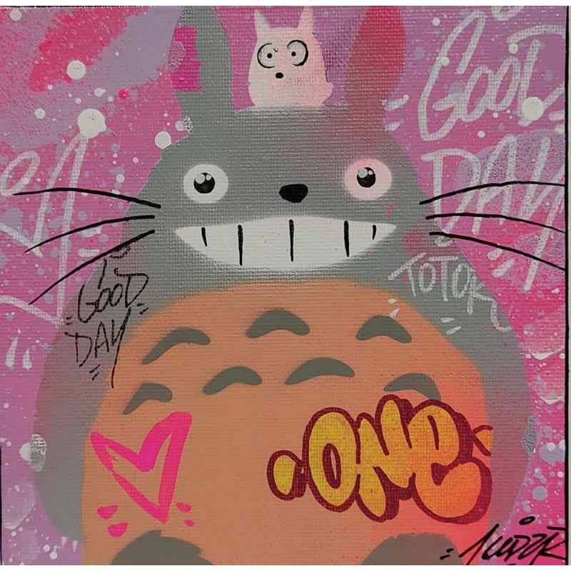 Peinture Totoro Gang par Kedarone | Tableau Street Art Acrylique, Graffiti Icones Pop